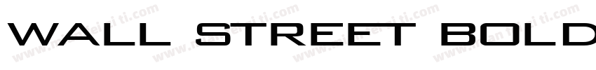 wall street bold字体转换
